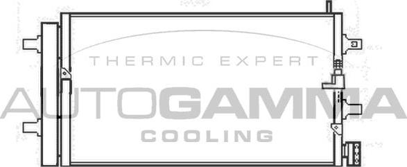 Autogamma 107286 - Condenser, air conditioning autospares.lv