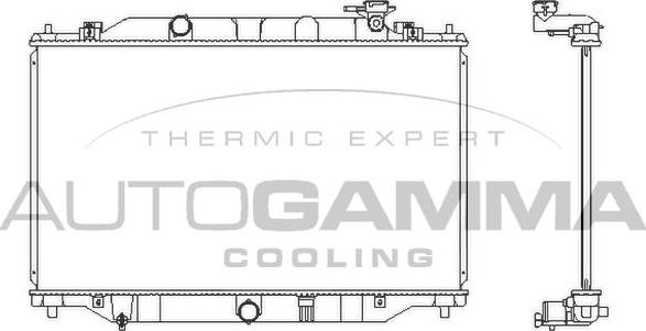 Autogamma 107280 - Radiator, engine cooling autospares.lv