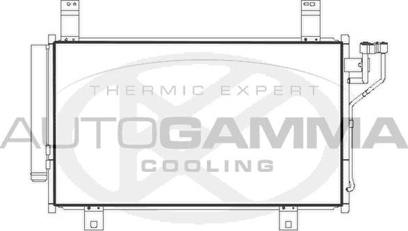 Autogamma 107279 - Condenser, air conditioning autospares.lv