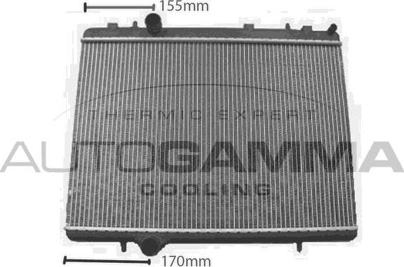 Autogamma 107755 - Radiator, engine cooling autospares.lv