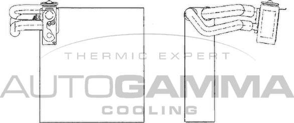 Autogamma 112039 - Evaporator, air conditioning autospares.lv