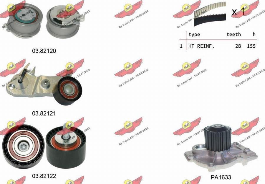 Autokit 04.5481PA - Water Pump & Timing Belt Set autospares.lv