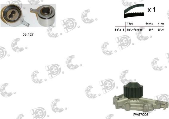 Autokit 04.5093PA - Water Pump & Timing Belt Set autospares.lv
