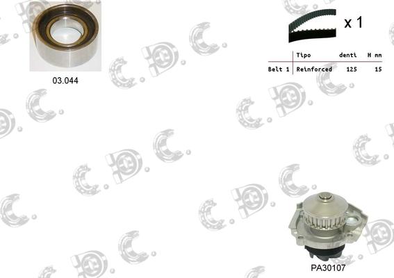 Autokit 04.5045PA - Water Pump & Timing Belt Set autospares.lv