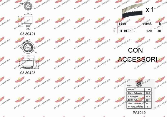 Autokit 04.5056PA3 - Water Pump & Timing Belt Set autospares.lv