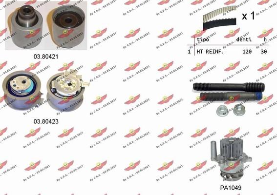 Autokit 04.5056PA3 - Water Pump & Timing Belt Set autospares.lv