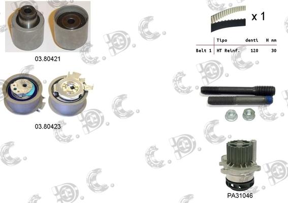 Autokit 04.5056PA - Water Pump & Timing Belt Set autospares.lv