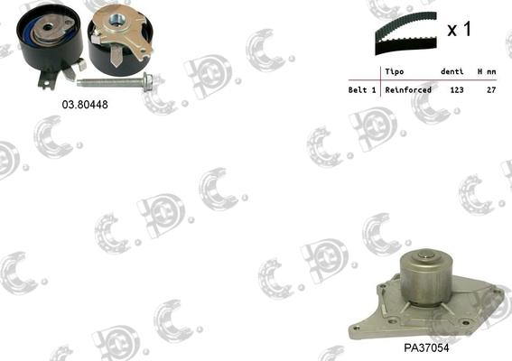 Autokit 04.5052PA - Water Pump & Timing Belt Set autospares.lv