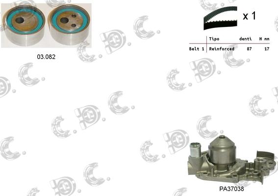 Autokit 04.5009PA - Water Pump & Timing Belt Set autospares.lv