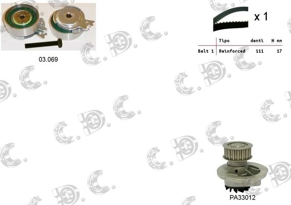 Autokit 04.5004PA - Water Pump & Timing Belt Set autospares.lv