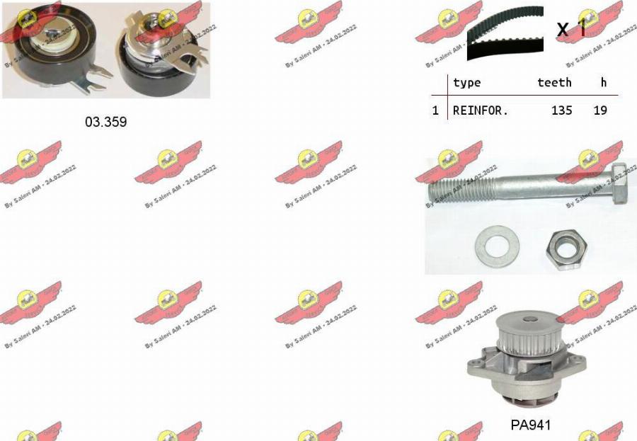 Autokit 04.5006PA2 - Water Pump & Timing Belt Set autospares.lv