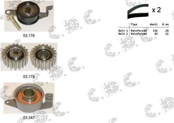 Autokit 04.5010S - Timing Belt Set autospares.lv