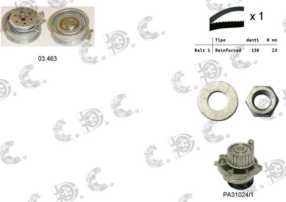 Autokit 04.5011PA - Water Pump & Timing Belt Set autospares.lv