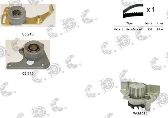 Autokit 04.5018PA - Water Pump & Timing Belt Set autospares.lv