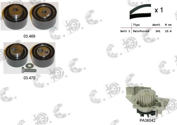 Autokit 04.5017PA - Water Pump & Timing Belt Set autospares.lv