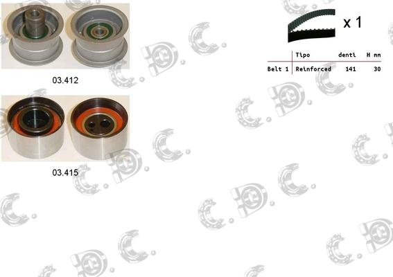 Autokit 04.5081 - Timing Belt Set autospares.lv