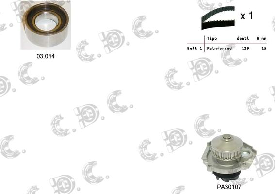 Autokit 04.5035PA - Water Pump & Timing Belt Set autospares.lv