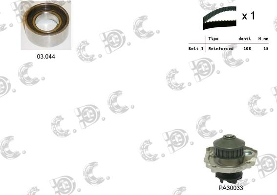 Autokit 04.5022PA - Water Pump & Timing Belt Set autospares.lv