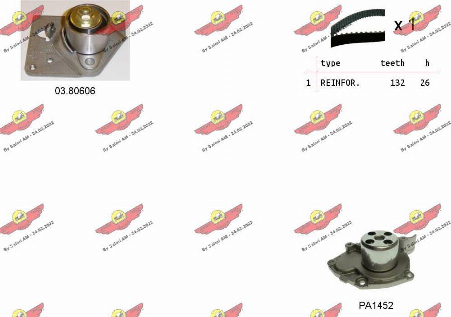 Autokit 04.5105PA2 - Water Pump & Timing Belt Set autospares.lv