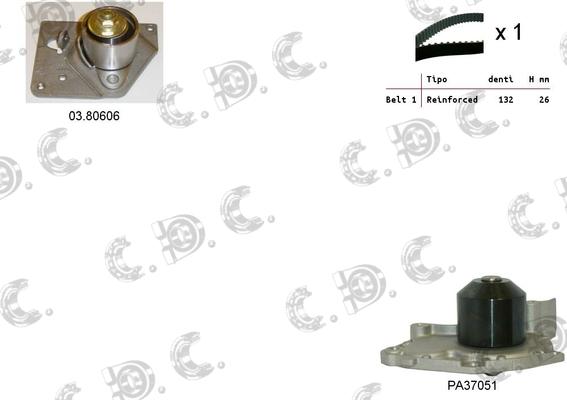 Autokit 04.5105PA - Water Pump & Timing Belt Set autospares.lv