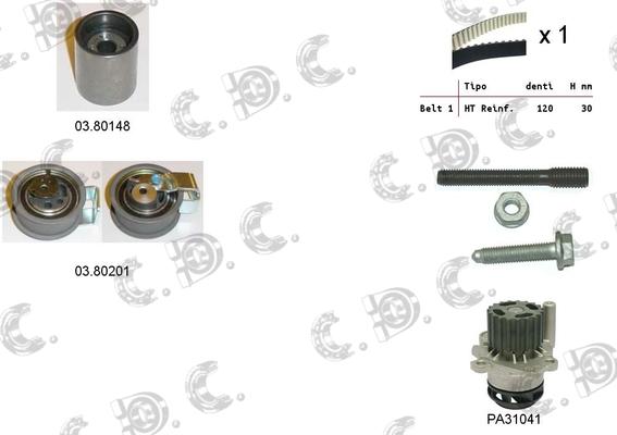 Autokit 04.5129PA2 - Water Pump & Timing Belt Set autospares.lv