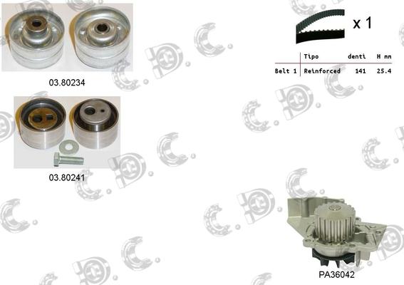 Autokit 04.5126PA - Water Pump & Timing Belt Set autospares.lv