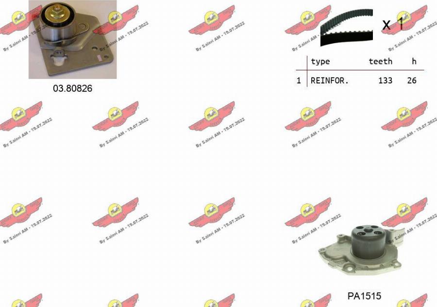 Autokit 04.5120PA2 - Water Pump & Timing Belt Set autospares.lv