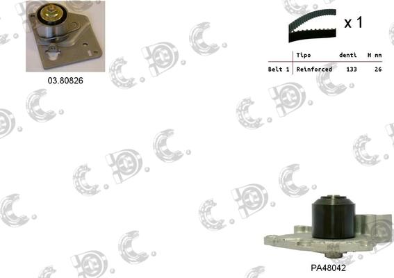 Autokit 04.5120PA - Water Pump & Timing Belt Set autospares.lv