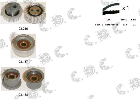 Autokit 04.5122 - Timing Belt Set autospares.lv