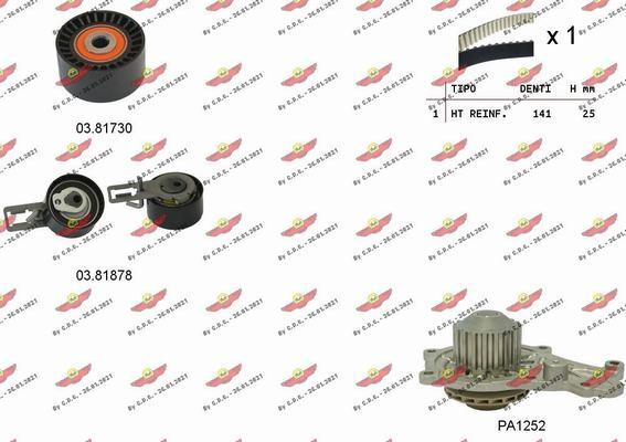 Autokit 04.5348PA - Water Pump & Timing Belt Set autospares.lv