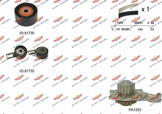 Autokit 04.5347PA - Water Pump & Timing Belt Set autospares.lv