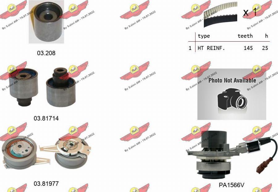 Autokit 04.5355PA2 - Water Pump & Timing Belt Set autospares.lv