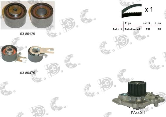 Autokit 04.5305PA - Water Pump & Timing Belt Set autospares.lv