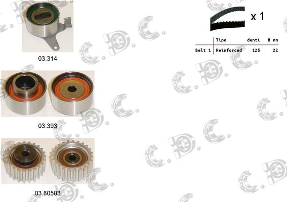 Autokit 04.5386 - Timing Belt Set autospares.lv