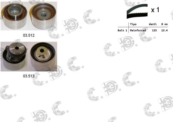 Autokit 04.5380 - Timing Belt Set autospares.lv