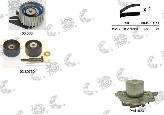 Autokit 04.5335PA - Water Pump & Timing Belt Set autospares.lv