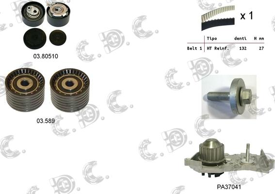 Autokit 04.5336PA - Water Pump & Timing Belt Set autospares.lv