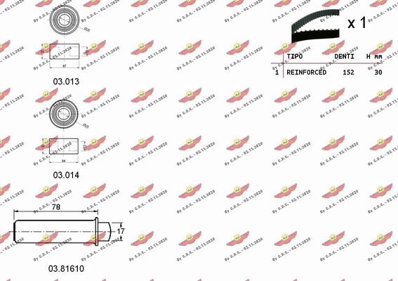 Autokit 04.5371 - Timing Belt Set autospares.lv