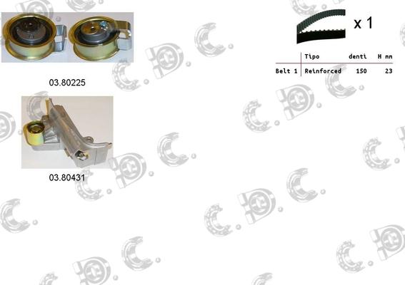 Autokit 04.5244 - Timing Belt Set autospares.lv