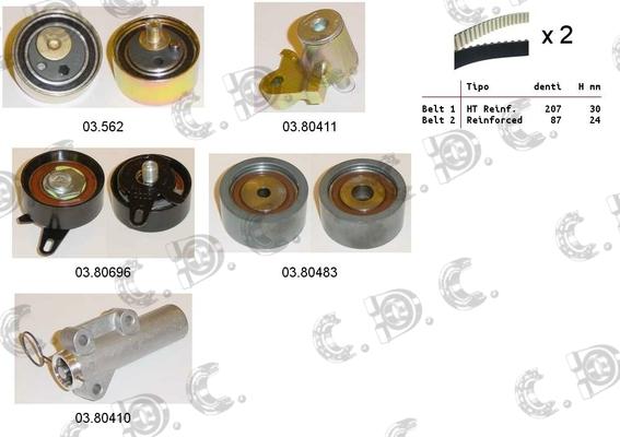 Autokit 04.5266C - Timing Belt Set autospares.lv