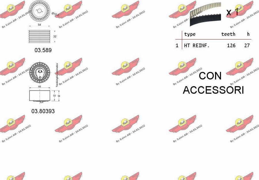 Autokit 04.5261PA - Water Pump & Timing Belt Set autospares.lv