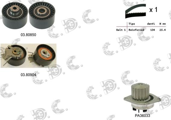 Autokit 04.5268PA - Water Pump & Timing Belt Set autospares.lv