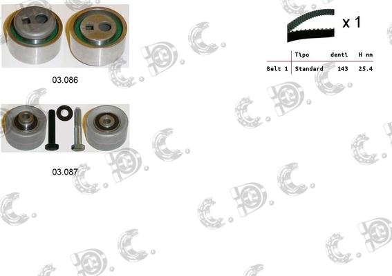 Autokit 04.5286 - Timing Belt Set autospares.lv