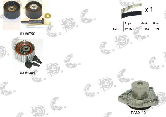 Autokit 04.5283PA - Water Pump & Timing Belt Set autospares.lv