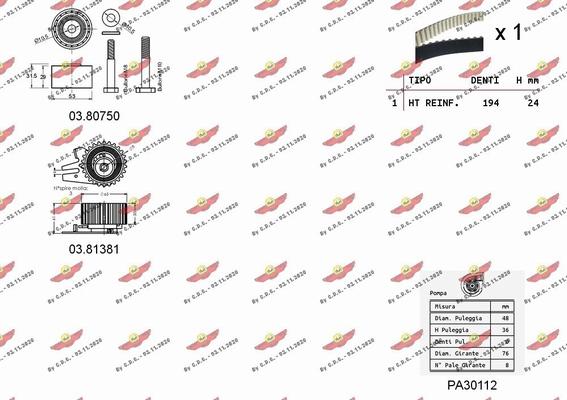 Autokit 04.5283PA - Water Pump & Timing Belt Set autospares.lv