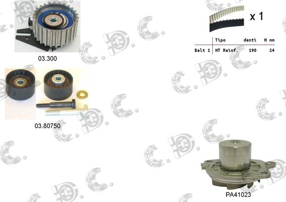 Autokit 04.5282PA - Water Pump & Timing Belt Set autospares.lv