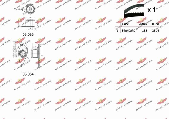 Autokit 04.5224 - Timing Belt Set autospares.lv