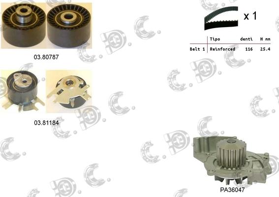 Autokit 04.5276PA2 - Water Pump & Timing Belt Set autospares.lv