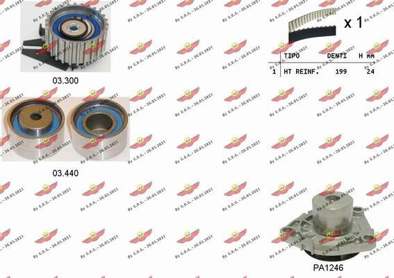 Autokit 04.5277PA - Water Pump & Timing Belt Set autospares.lv