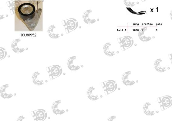 Autokit 06.0041 - V-Ribbed Belt Set autospares.lv